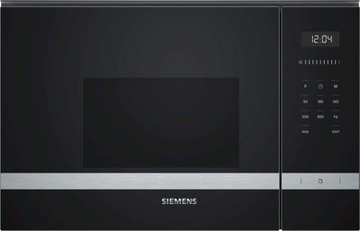 Siemens BF525LMS0 Mikrowelle (Einbau) / 59.4 cm/Elektronikuhr/Seitlich öffnende Drehtür/Edelstahl