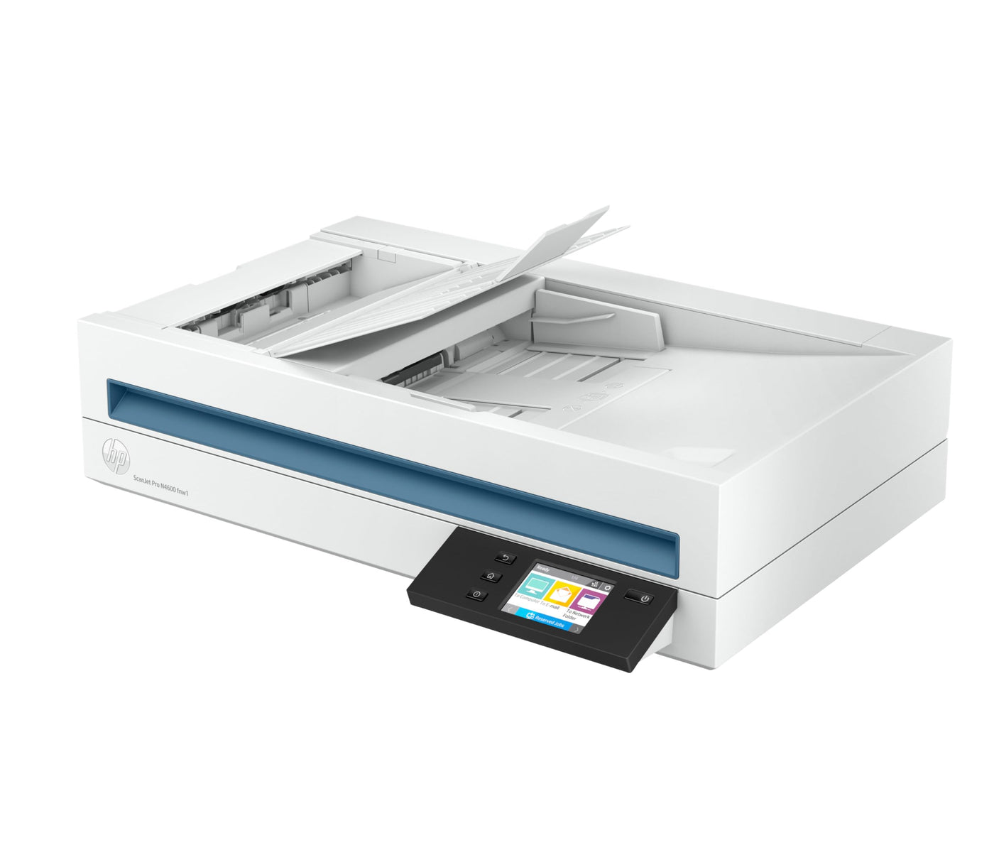 HP ScanJet Pro N4600 fnw1, Scanner, Flachbett, 100-Blatt ADF, Ethernet, USB 3.0, WiFi, bis zu 6.000 Seiten täglich, Kurzbefehle