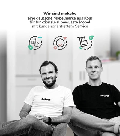 mokebo® Waschbeckenunterschrank in Anthrazit-Schwarz 'Der Waschbär', Waschtischunterschrank oder Unterschrank fürs Waschbecken im Badezimmer, auch als Badezimmerschrank o. Badschrank 60x70x34 (HxBxT)