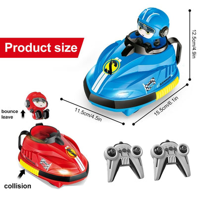 Dhqkqg Ferngesteuertes Auto, 2 Pack Rc Speed Bumper Autos Spielzeug füR Zwei Gegeneinander, Spielzeugautos mit Fernbedienung, Mini RC Autoscooter, Ferngesteuerte Mini Auswerferfahrzeuge