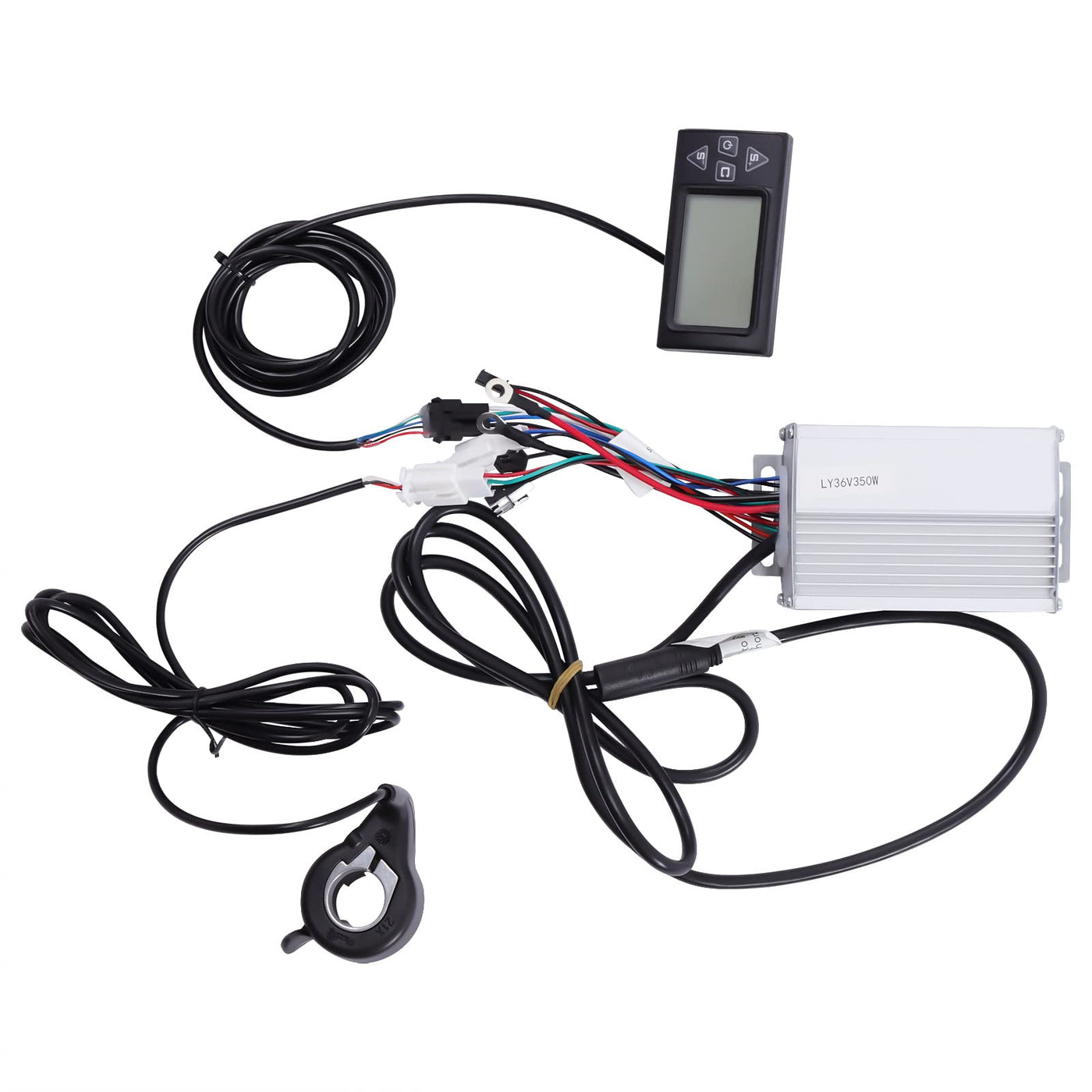 DSYOGX E Bike Vorderrad Umbausatz 350W 36V Elektrofahrräder Nabenmotor Elektrofahrrad Umrüstsatz Motor mit LCD Display für Fahrräder mit 20-Zoll-Reifen