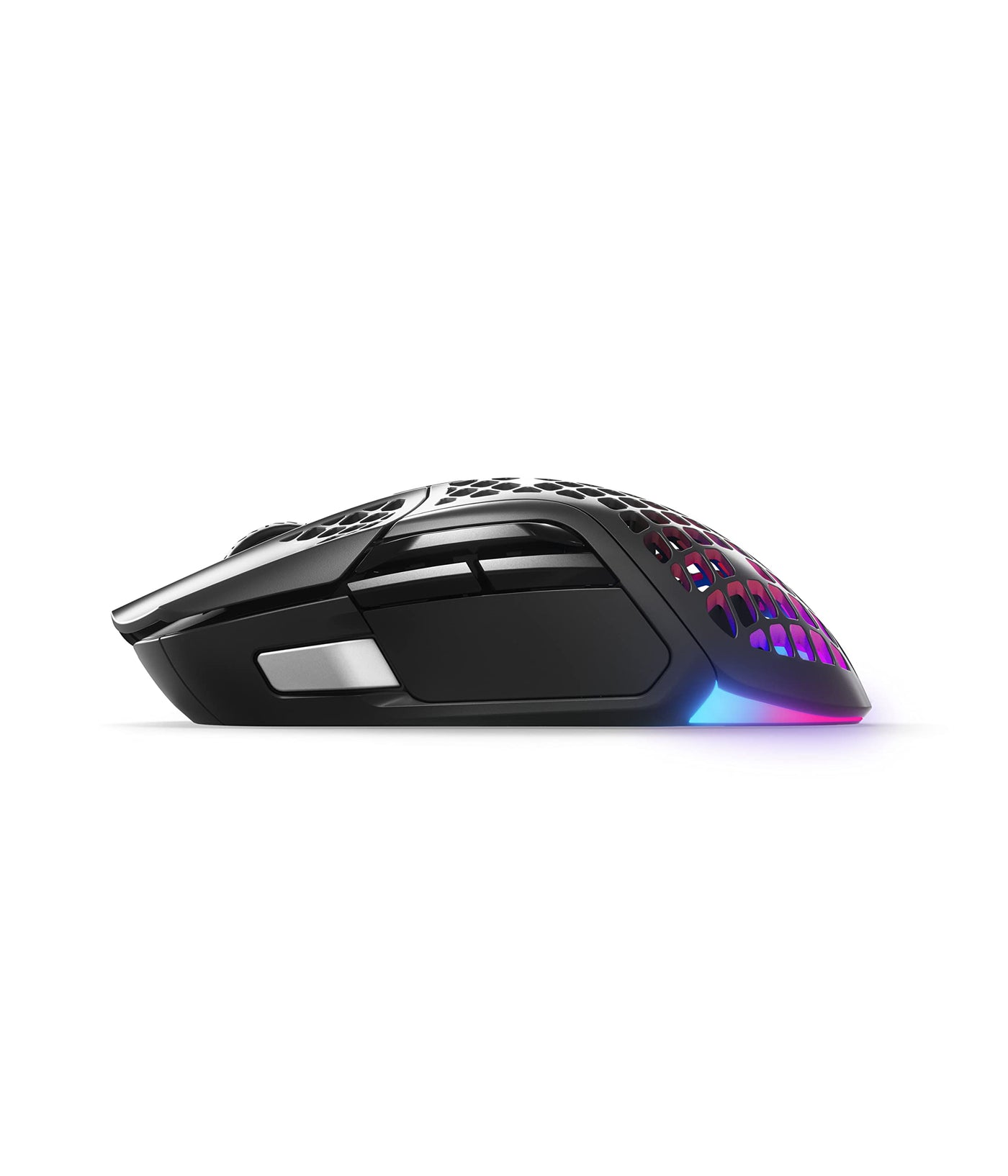 SteelSeries Aerox 5 Wireless – RGB Gaming-Mouse mit Öffnungen in der Oberfläche – Federleichtes, wasserabweisendes Design – 9 Tasten – Bluetooth/2,4 GHz – Optischer TrueMove Air-Sensor mit 18.000 DPI