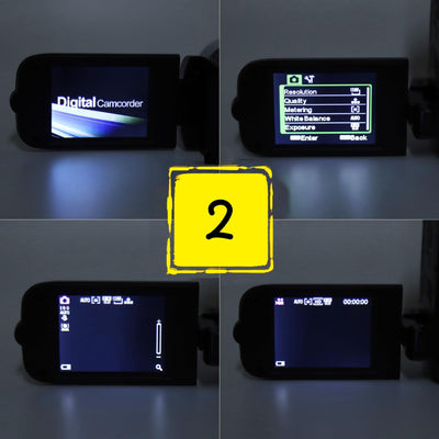 Kids Videokamera-Camcorder, 16x 1080P 30fps Vlogging Kamerarecorder mit Drehbarem 2,7-Zoll-TFT-Bildschirm, Class10 U3-Chip, Fülllicht, Eingebautem Lautsprecher, Support 32GB Expandable(Schwarz)