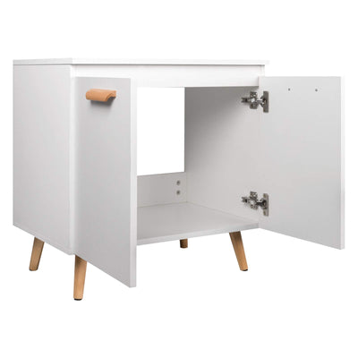 EUGAD Waschbeckenunterschrank Unterschrank Badezimmerschrank Waschtisch Badschrank Beistellschrank mit 2 Türe 60 x 40 x 60,5 cm Weiß