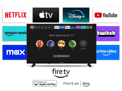 Thomson 32'' (80 cm) HD – LED Fire TV – Alexa-Sprachsteuerung, AirPlay-Unterstützung, Triple Tuner, Bluetooth, HDMI, USB-Anschlüsse, AV IN und CI+ – 32HF2S34 – 2024