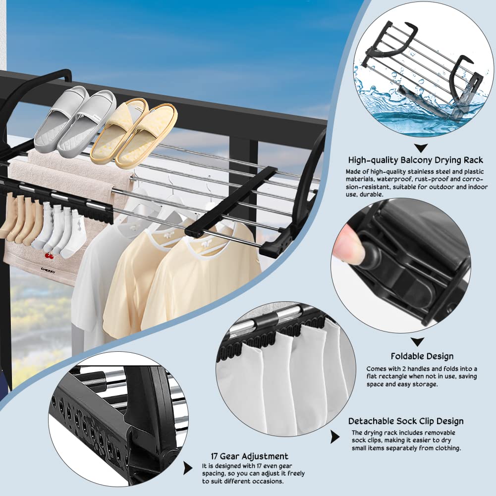 REFORUNG 1 Stück Heizkörper Wäschetrockner Edelstahl Wäscheständer Heizung 62-110cm Balkonwäschetrockner Ausziehbar Wäschehänger Balkon Hängewäschetrockner Klappbar Heizkörpertrockner für Socken