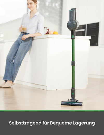 Vexilar Akku Staubsauger 40KPa, Staubsauger Kabellos mit HyperMotor™ 500W Bürstenloser Motor, Akkustaubsauger mit 50min Laufzeit, Kabelloser Staubsauger mit Berührungsbildschirm für Hartboden Teppich