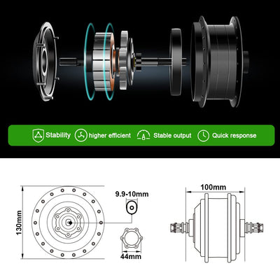 YOSE POWER E-Bike Conversion Kit Front Wheel 36V250W24'' Elektrofahrräder Umbausatz Vorderrad 24 Zoll mit LCD Display