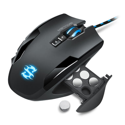 Sharkoon Skiller SGM1 Gaming Maus mit Makrotasten (10800 DPI, RGB-Beleuchtung, 12 Tasten, Weight-Tuning-System und Software) schwarz