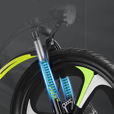 Mountainbike 24 Zoll Integrierte Rad Doppelscheibenbremsen Dual Shock 6 Gang Schaltung Fahrrad Herren und Damensport C,22 inches