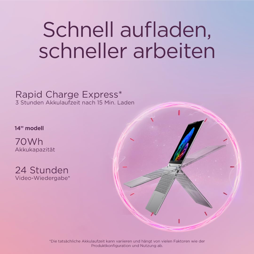 Lenovo Yoga 7i 2-in-1 AI Laptop | Copilot+ PC | 14" 2.8K OLED | Intel Core Ultra 7 | 16GB RAM | 512GB SSD | Intel Arc Grafik | Win11 | QWERTZ | inkl. Yoga Pen | 3 Jahre Garantie Exklusiv bei Amazon