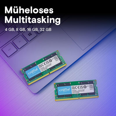 Crucial RAM CT2K8G4SFRA32A 16GB (2x8GB) DDR4 3200MHz CL22 (2933MHz oder 2666MHz) Laptop Arbeitsspeicher Kit