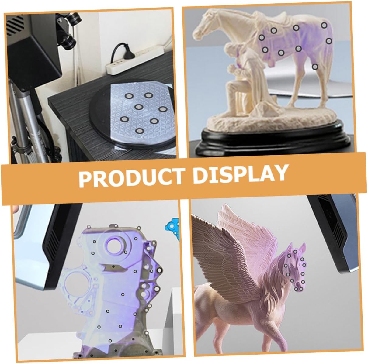 MOLUCKFU 5 Blatt Scanner Reflexfolienaufkleber 3D Scanner Zubehör 3D Scan Marker 3D Scan Referenzpunkte Scan Markierungsaufkleber Scanner Markierungspunkte Für Das Haustier