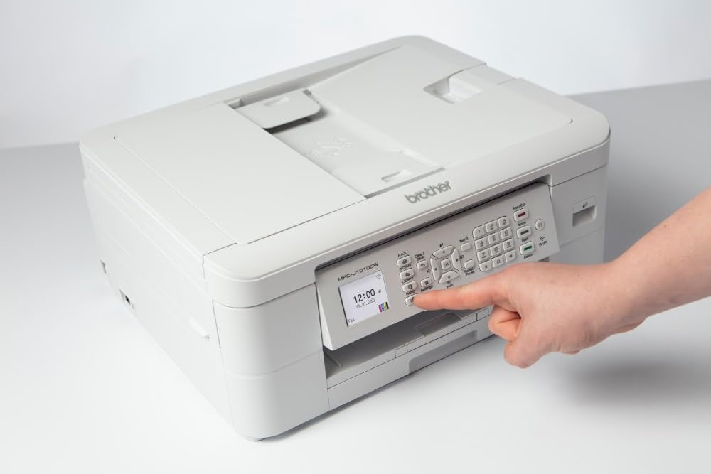Brother MFC-J1010DW 4-in-1 Farbtintenstrahl-Multifunktionsgerät (Drucker, Scanner, Kopierer, Fax) Weiss 400 x 172 x 343 mm