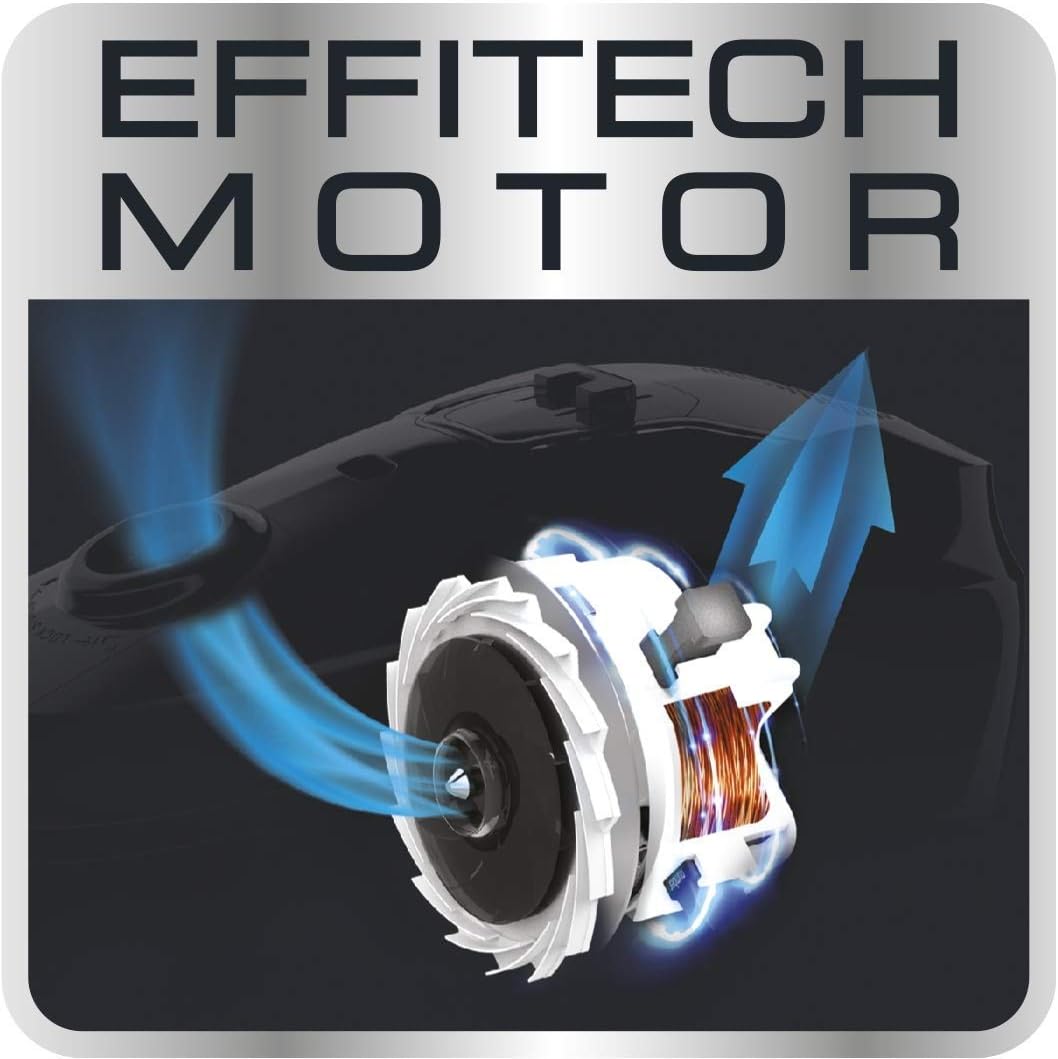 Rowenta RO3950 Staubsauger mit Beutel Compact Power Bodenstaubsauger (AAA-Energie-Label, 750 Watt, 3L Staubvolumen, Staubfüllanzeige, inkl. Zubehör, integrierter Tragegriff) blau