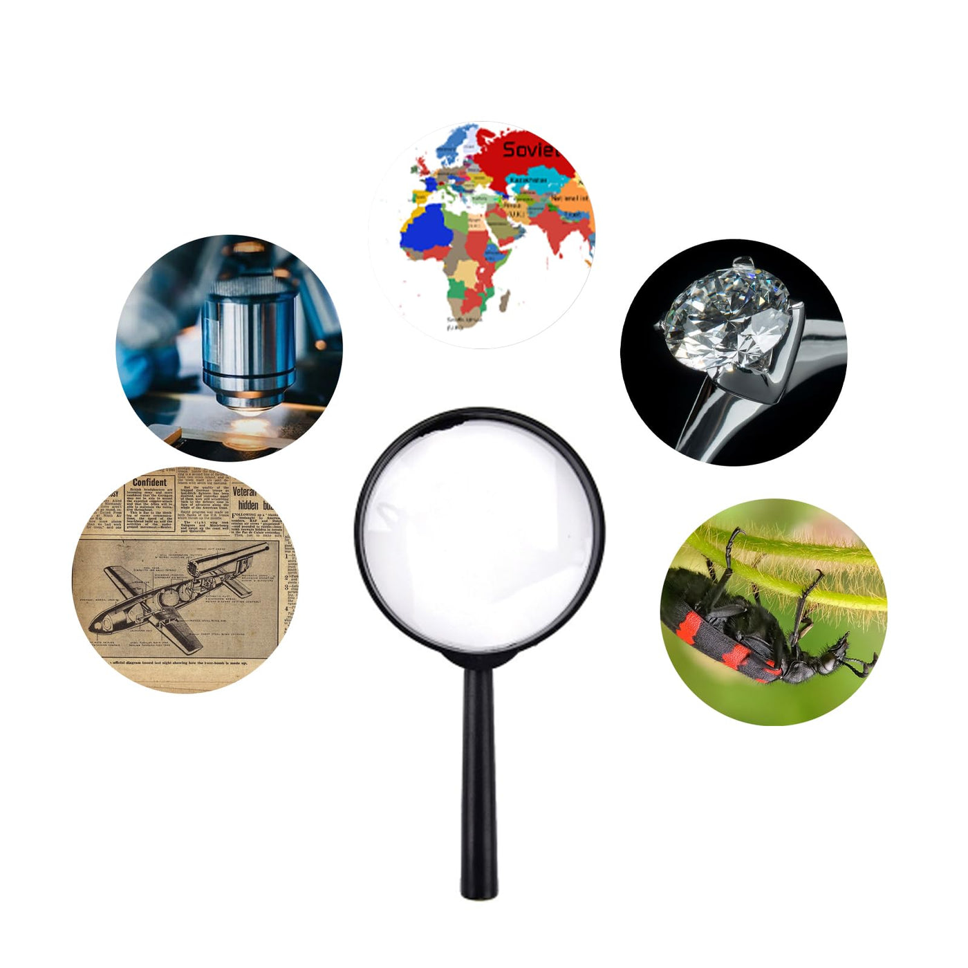 2 Stück Lupen, Kinder-Lupen, Lupe Kinder, Kinder Lupe, Lupe Kinder Forscher, Lupen Kinder, Kinder Lupe, Kinderlupe, Spielzeug Mitgebsel Für Kinder Aus Kunststoff Acryl Party