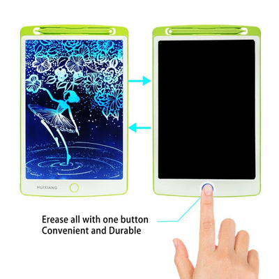 HUIXIANG Schreibtafel LCD Writing Tablet 10 Zoll Bunte Elektronischer Notizblock Tafel Schreiben Tablette Digitaler Drawing Pad Grafiktablet Kinder Junge Mädchen, Grün