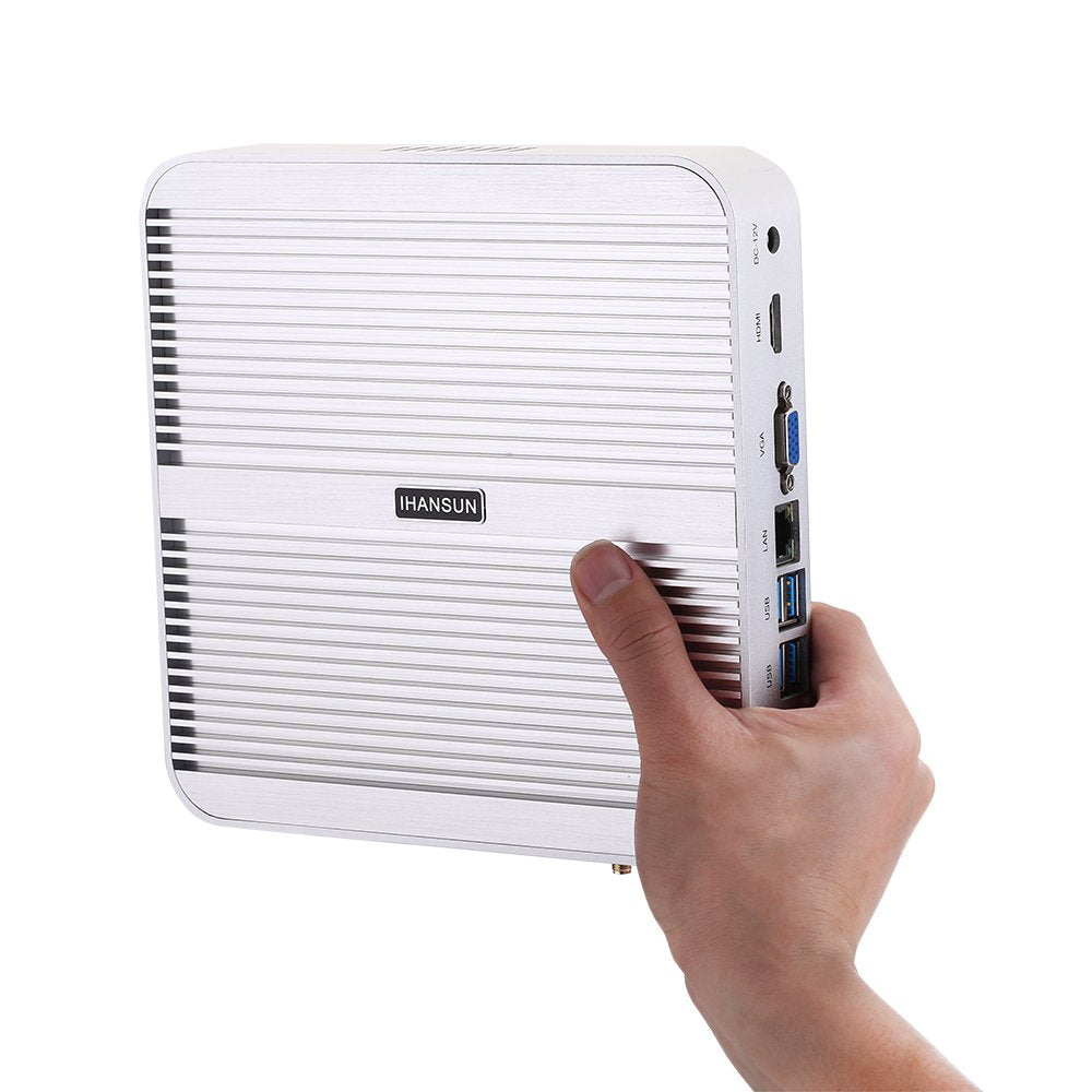 HUNSN Fanless Mini PC, Desktop Computer, HTPC, Kodi Box, Intel Core I3 4005U, Windows 11 pro or Linux Ubuntu, BM01, AC WiFi, BT, VGA, HDMI, 4 x USB3.0, 2 x USB2.0, LAN, 16G RAM 512G SSD