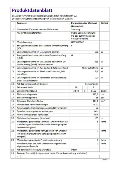 Samsung OLED S95F 65 Zoll (163 cm) 4K Fernseher, Antireflexion, NQ4 AI Gen3