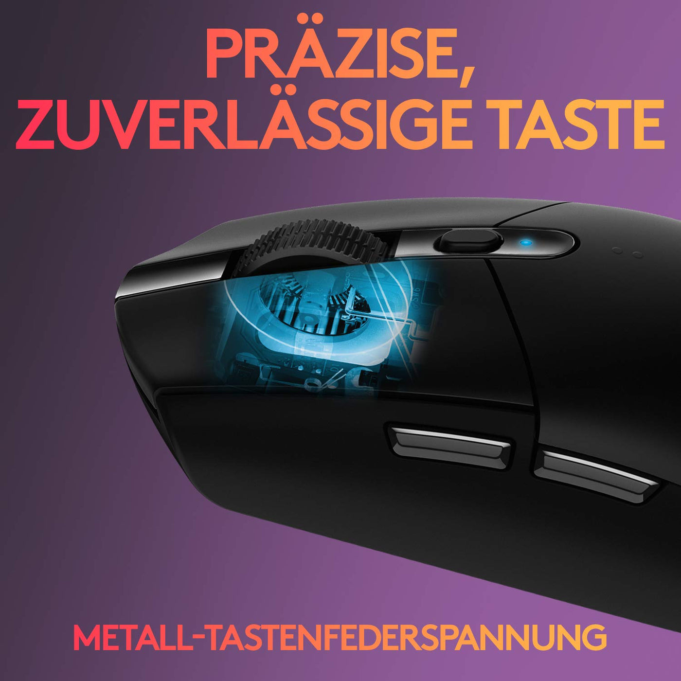 Logitech G305 LIGHTSPEED kabellose Gaming-Maus mit HERO 12K DPI Sensor, Wireless Verbindung, 6 programmierbare Tasten, 250 Stunden Akkulaufzeit, Leichtgewicht, PC/Mac - Schwarz