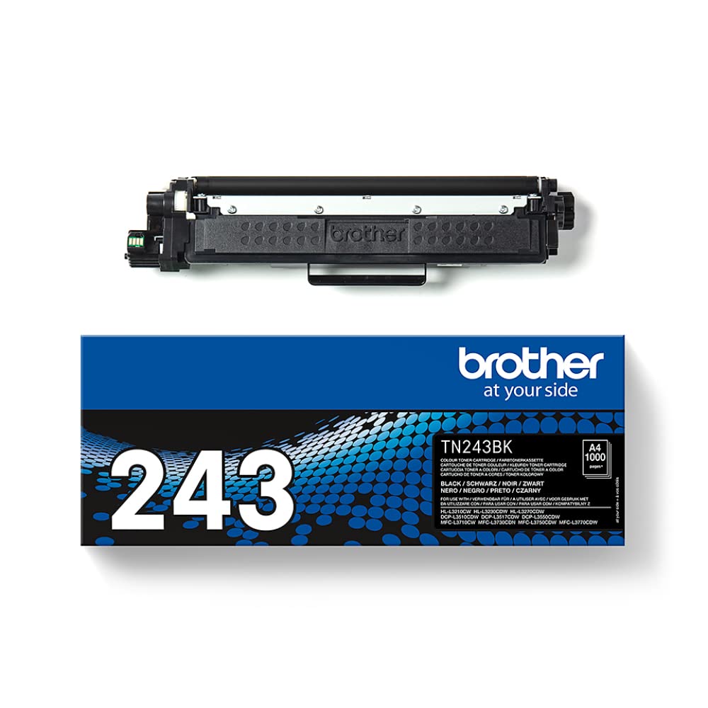 Brother BA78745 TN-243BK Original Tonerkassette (für Brother DCP-L3510CDW, DCP-L3550CDW, HL-L3210CW, HL-L3230CDW, HL-L3270CDW, MFC-L3710CW, MFC-L3730CDN, MFC-L3750CDW und MFC-L3770CDW) schwarz