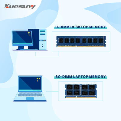 Kuesuny 16GB Kit (2x8GB) DDR3L 1600MHz SODIMM RAM 16GB DDR3 PC3/PC3L-12800S 1,5 V / 1,35 V CL11 204Pin 2RX8 Dual Rank Nicht-ECC Speicher DDR3L RAM PC3 Sodimm für Notebook Laptop Upgrade