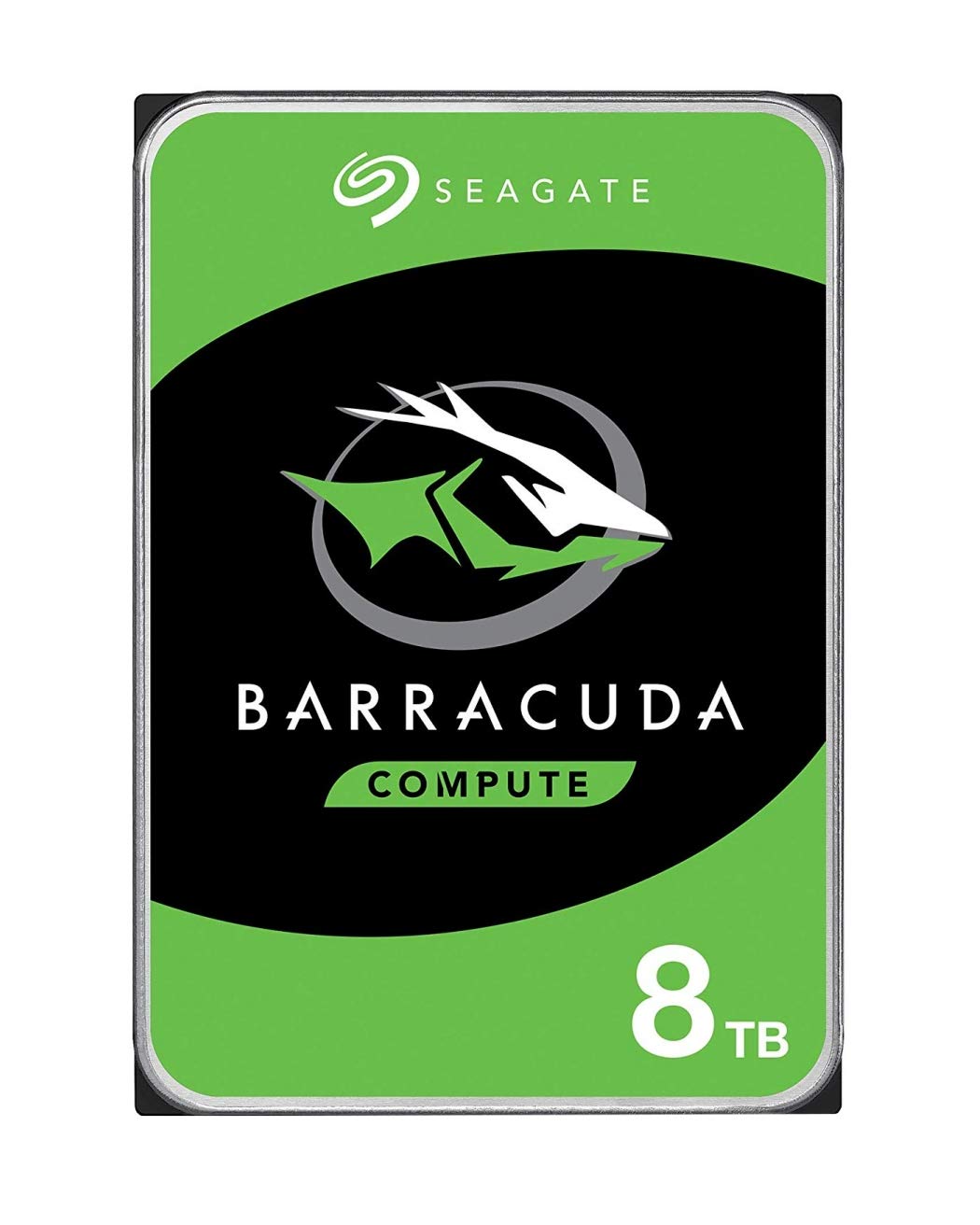 Seagate BarraCuda 8TB interne Festplatte HDD, 3.5 Zoll, 5400 U/Min, 256 MB Cache, SATA 6GB/s, silber, Modellnr.: ST8000DM004