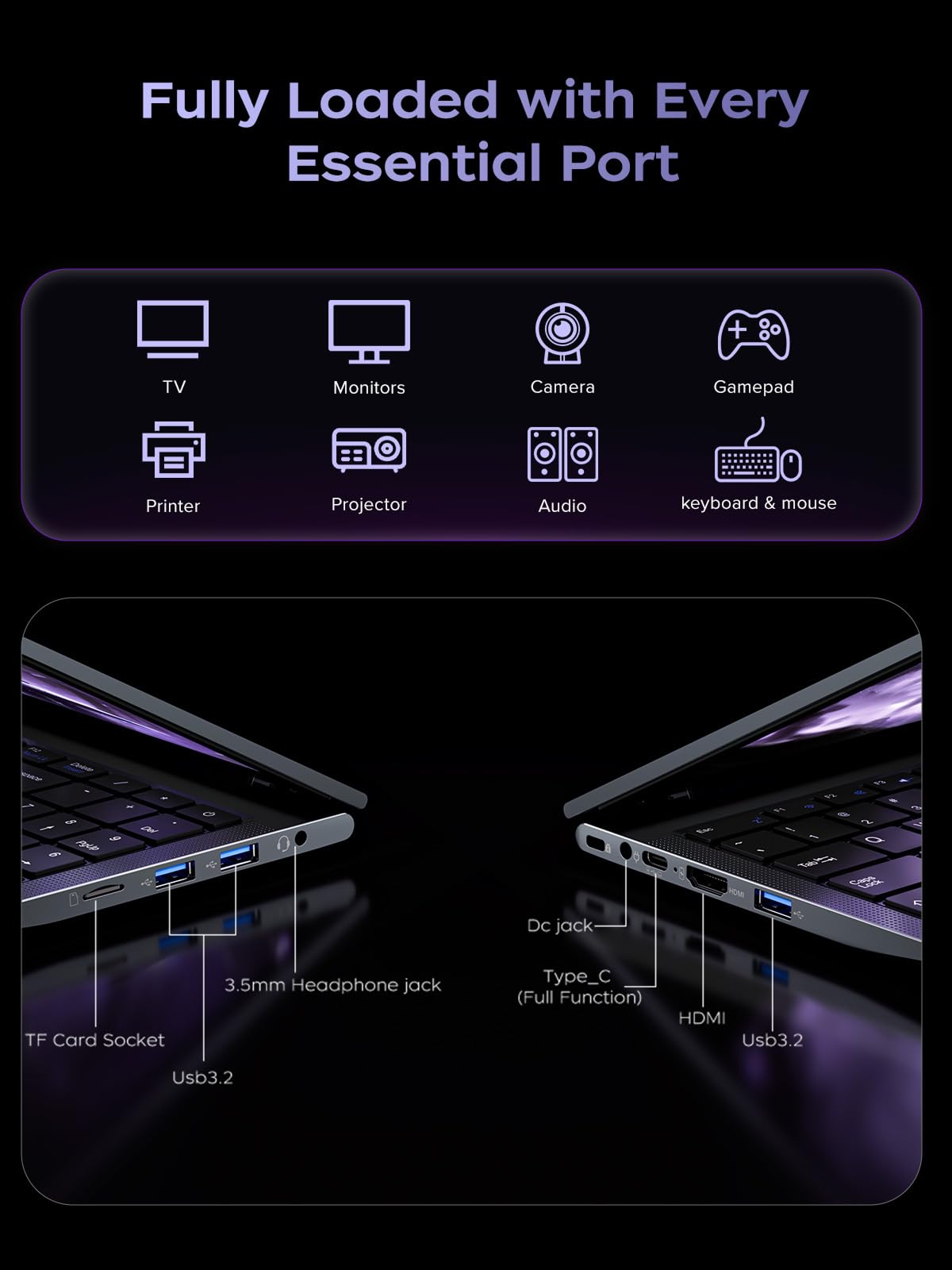 ACEMAGIC Gaming Laptop Computer - 2025 Neueste 15.6 Zoll FHD Display Laptop mit Ryzen 7 5700U Prozessor bis zu 4.3GHz, 16GB Ram DDR4 512GB NVMe PCIe 3.0 SSD Gaming Notebook, Leichtgewicht