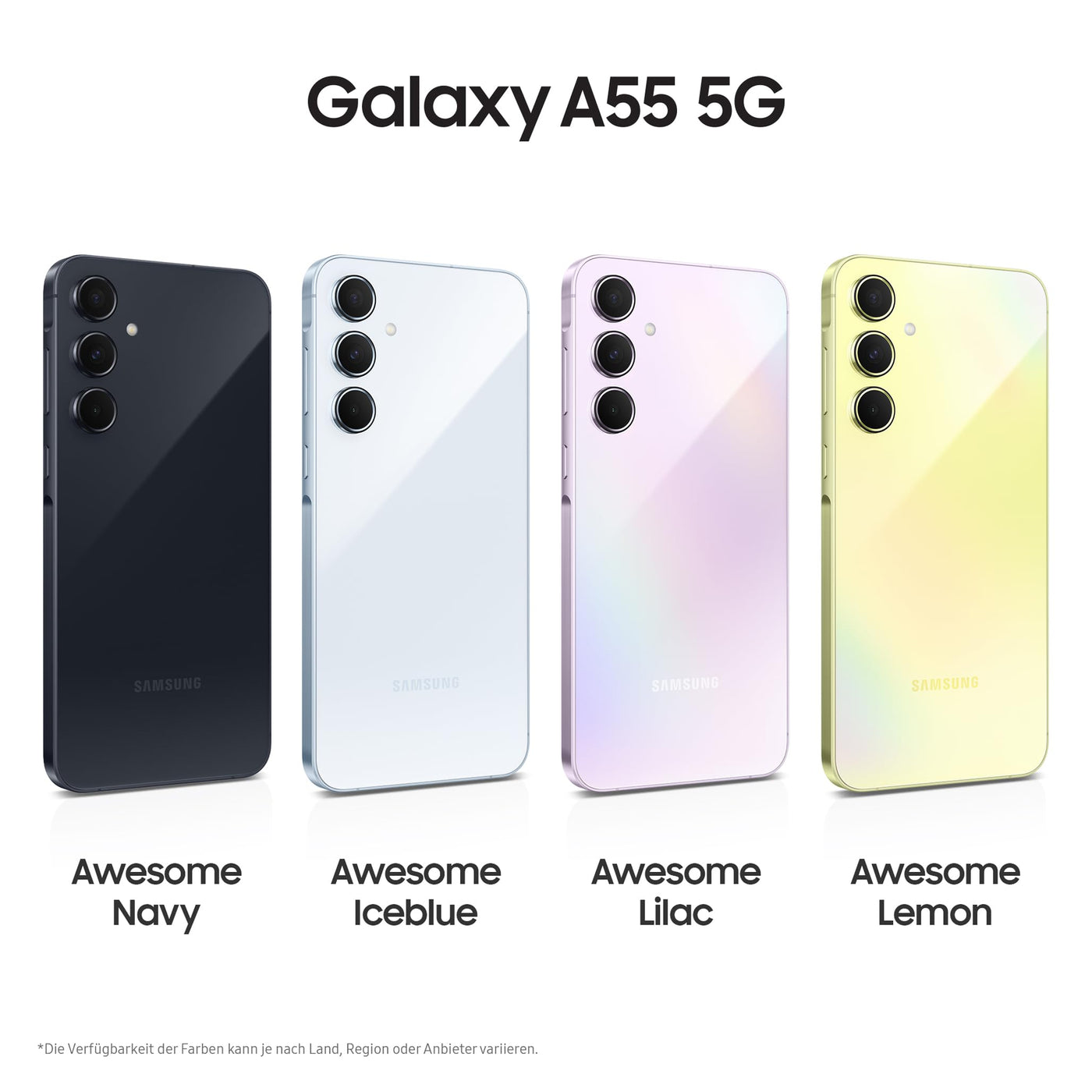Samsung Galaxy A55 5G Smartphone, Android-Handy ohne Vertrag, 256 GB / 8 GB RAM, 2 Tage Akkulaufzeit, 50-MP-Kamera, Awesome Lilac, 2,5 Jahre Herstellergarantie