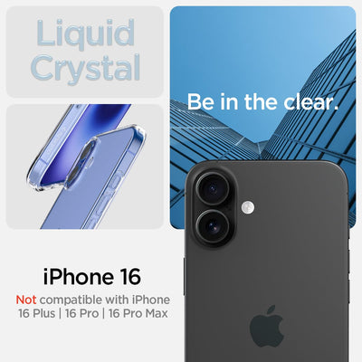 Spigen Liquid Crystal Hülle Kompatibel mit iPhone 16 -Crystal Clear