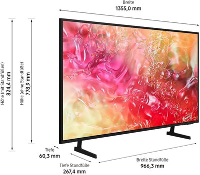 Samsung Crystal UHD 4K DU7179 Fernseher 65 Zoll, Samsung TV mit PurColor, 4K Upscaling, Crystal Prozessor 4K, Smart TV, GU65DU7179UXZG, Deutsches Modell [2024]
