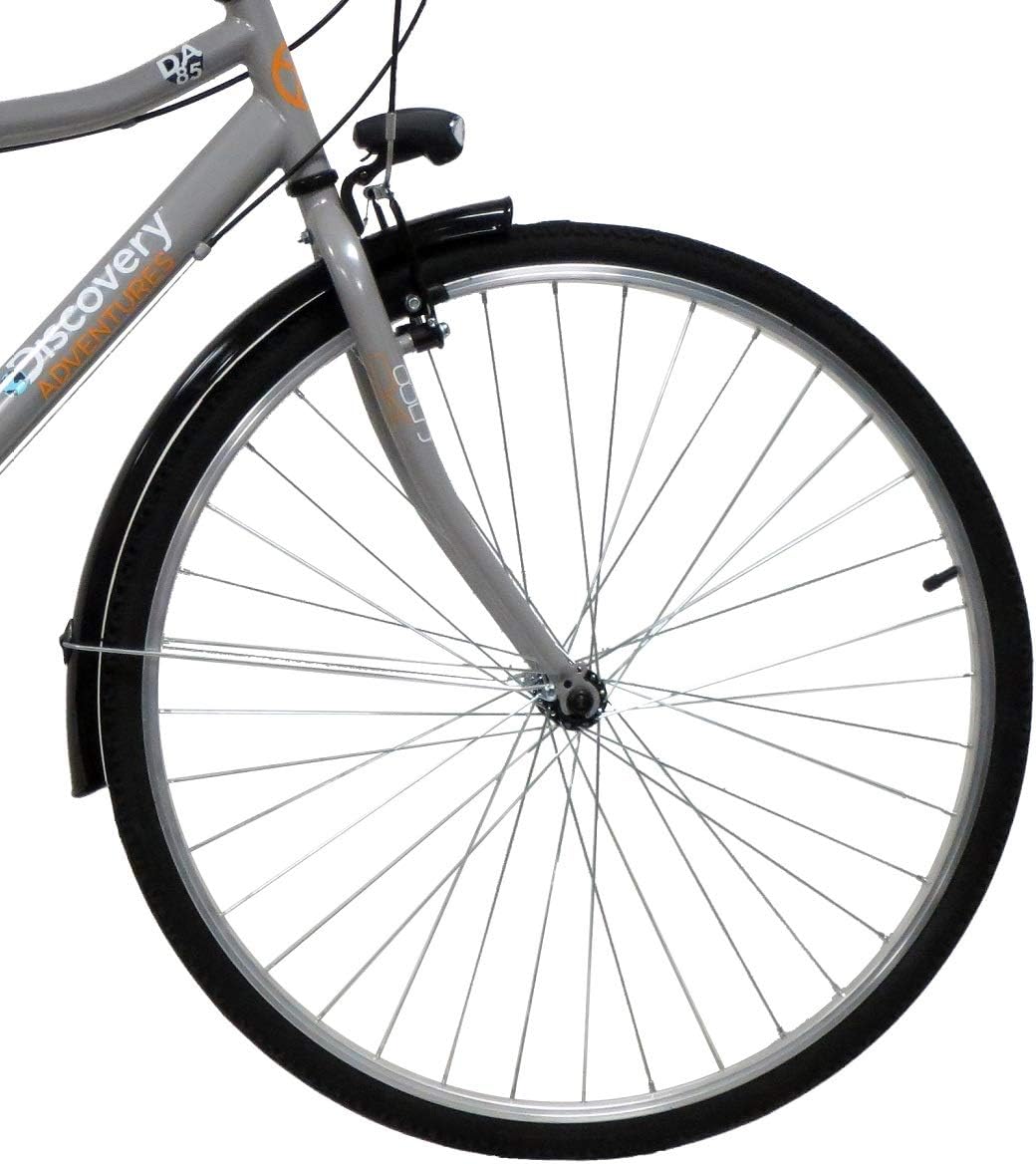 Discovery Denver Herren Trekkingrad Manhattan Herrenfahrrad (28 Zoll), Shimano 6 Gänge, Farbe Silber Metall