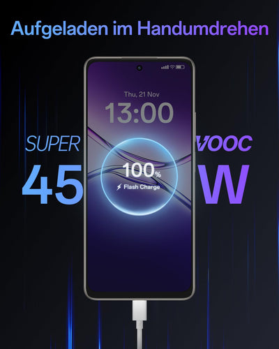 OPPO A5 Pro 4G 8GB+256GB, Simlockfreies Smartphone mit KI, 6,67" 90Hz-Display, 50MP-AF-Kamera, 5800mAh-Akku, IP69-Schutz gegen Wasser und Staub, Black Brown (inklusive 45-W-SUPERVOOC-Ladegerät)