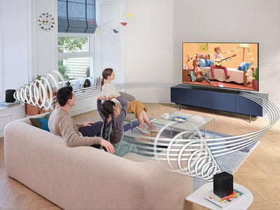 Samsung HW-C440G 2.1-Kanal C-Soundbar mit Subwoofer, 3 intergrierte Lautsprecher, Nachtmodus (SSE), Game Mode, 300 W, DTS Virtual:X, Inkl. One Remote Control [2023]