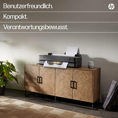 HP DesignJet T630 36 Zoll (91 cm 5HB11D), Großformatdrucker, Plotter, Standard A4-A0, 76 A1-Drucke/Stunde, Wi-Fi, Ethernet, USB, 2400x1200 dpi, Recyceltes Metall, 1 Jahr Garantie, HP Click, Schwarz