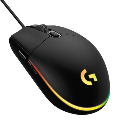 Logitech G203 Gaming-Maus mit anpassbarer LIGHTSYNC RGB-Beleuchtung, 6 programmierbare Tasten, spieletauglicher Sensor, Abtastung mit 8.000 DPI, Geringes Gewicht - Schwarz