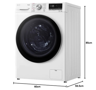 LG Electronics Waschmaschine 10,5 kg AI DD Steam TurboWash 360° ThinQ Neue Wohlfühl-Trommel F6WV710P1 Weiß