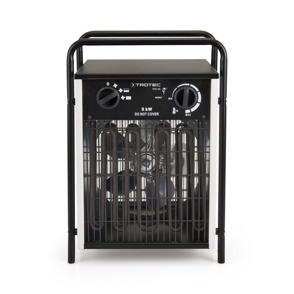 TROTEC Elektro Heizlüfter TDS 50 – Heizleistung 4,5 kW / 9 kW – Bauheizer Luftmenge 708 m³/h – Heizgebläse