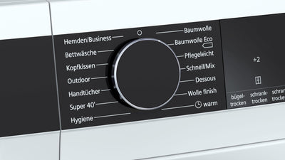 Siemens WQ33G2D40, iQ500 Wärmepumpentrockner für 1-8 kg Wäsche, Schnellprogramm für kleine Ladungen, Schonende Trocknung mit autoDry, softDry Schontrommel, Outdoor-Programm, LED-Display, Weiß