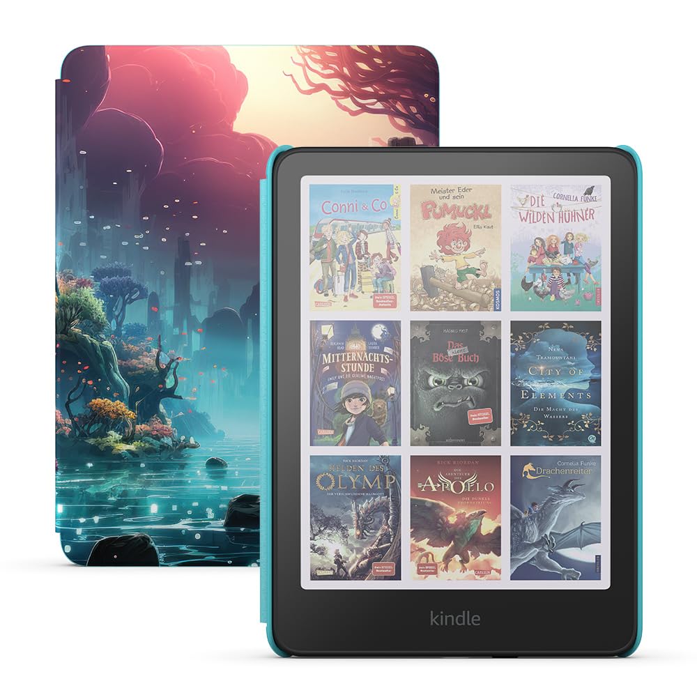 Der neue Amazon Kindle Colorsoft Kids (16 GB) – Der erste Farb-Kindle für Kinder, mit Hülle - Abenteuerfluss