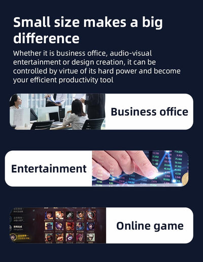 WayPonDEV BY51 Intel Alder Lake N100 Mini-Computer, Windows 11 Pro Mini-PC, LPDDR5 RAM, unterstützt Dual 4K Display, WiFi5/BT4.2, GbE für Büro-Heimkino-Gaming (12GB RAM +256G SSD)