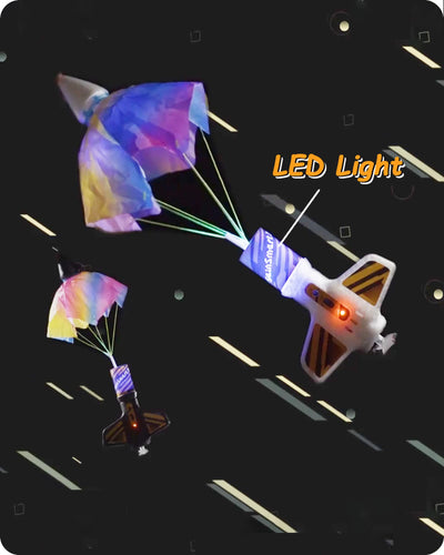 SainSmart Jr. Rakete Spielzeug – Motorisierte Rakete mit Fallschirm, Start bis zu 61 Meter, Outdoor-Spielzeug für Kinder im Alter von 8–12 Jahren (Schwarz)