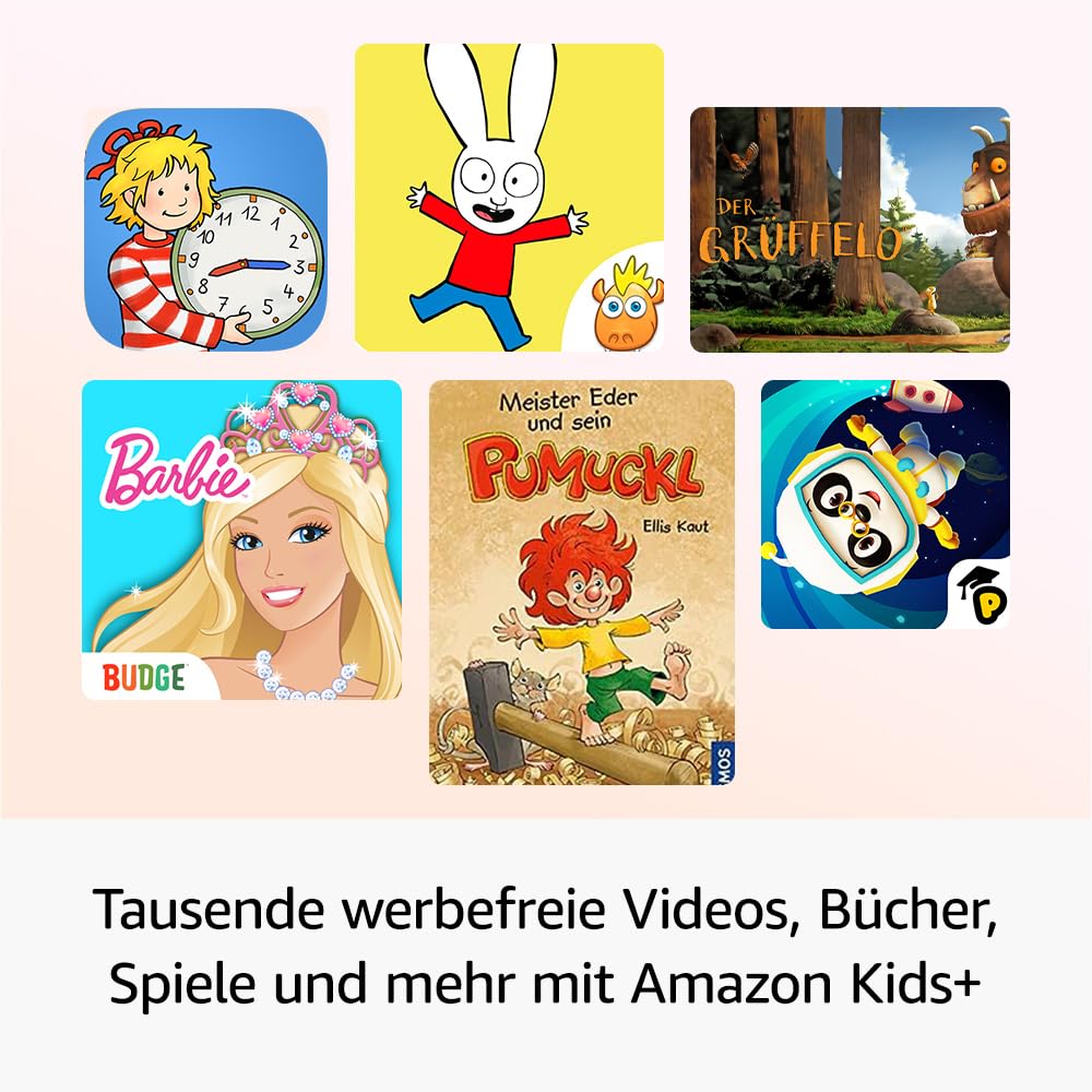Fire HD 10 Kids-Tablet (Neueste Generation), für Kinder ab dem Vorschulalter | Mit brillantem 10-Zoll-Display, Kindersicherung und 2 Jahren Sorglos-Garantie | Version 2023, 32 GB, rosa
