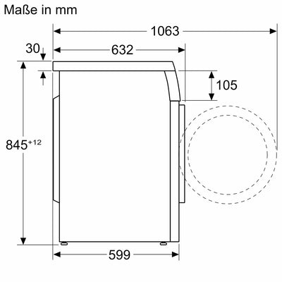 Siemens WU14UT42, iQ500 Waschmaschine, 9kg, 1400 UpM, Unterbaufähig, Extra stromsparend und leise, varioSpeed für kürzere Programme, LED-Display, Outdoor-Programm, Nachlegefunktion, aquaStop