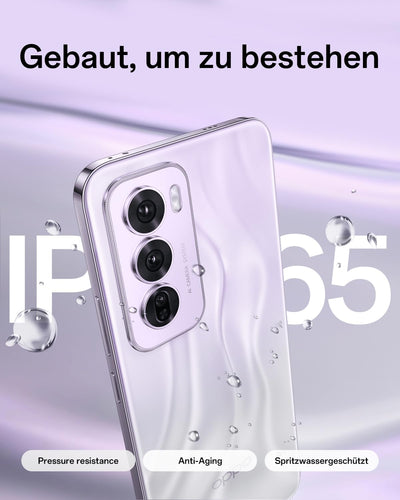 OPPO Reno12 Pro 5G 12+512GB, AI Smartphone Android, Handy, SUPERVOOC 80W, 5000mAh Akku, Schnellladefunktion, Doppelte 50MP AI Kamera, 120Hz 6,7" AMOLED, Dimensity 7300, NFC, Silber
