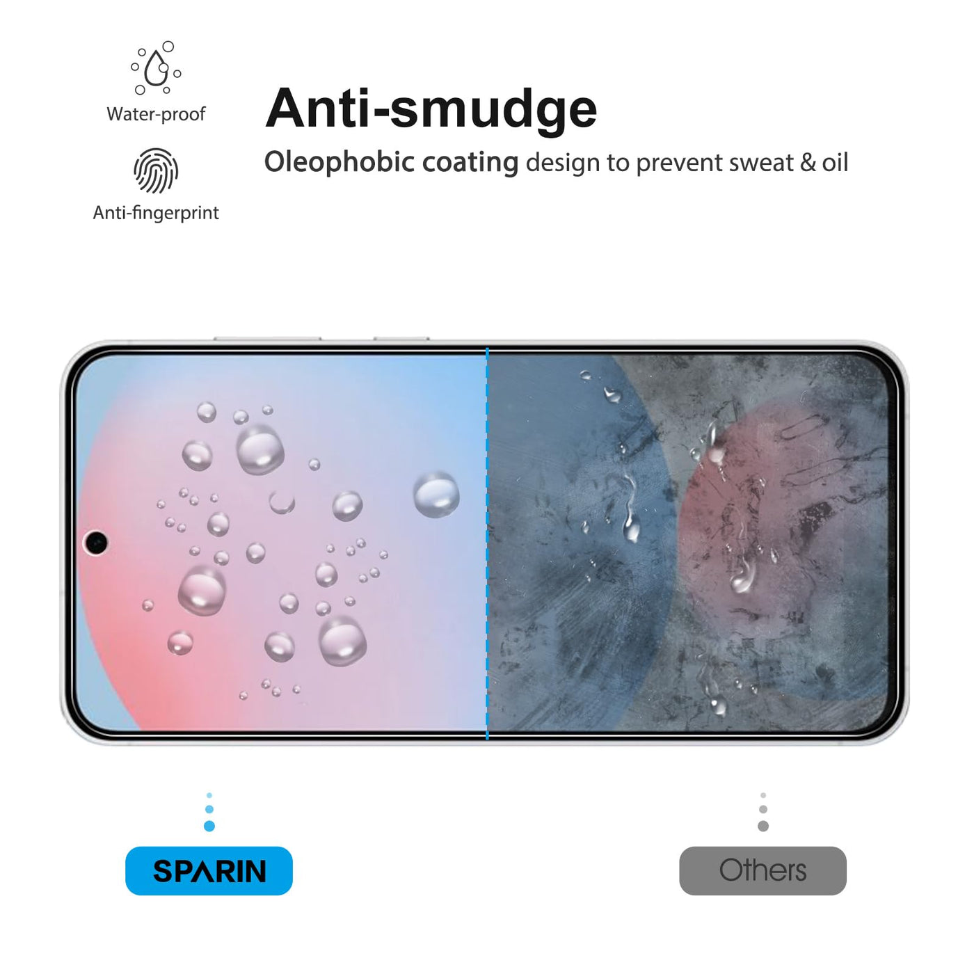 SPARIN 3 Stück für Samsung Galaxy S24 FE Panzer Schutz Glas, 6,7 zoll, HD-Klar, 9H Härte, Kratzfest, Ultrabeständig Displayschutzfolie