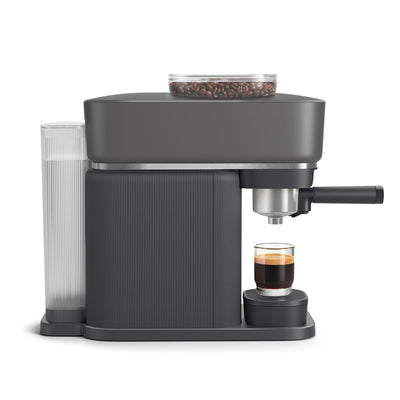 Philips Baristina Espressomaschine - Real Espresso, made simple. Kompakte Kaffeemaschine, Naturweiß mit Eschenholz-Siebträger, 16-bar-Pumpendruck, automatisches Mahlwerk, Cafe Crema (BAR302/20)