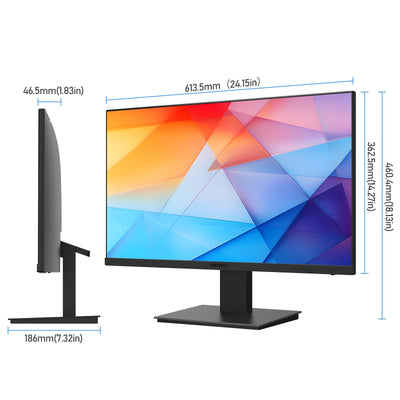 KOORUI PC Monitor 27 Zoll, Gaming Bildschirm 100Hz Full HD(1920 x 1080) mit integrierten Lautsprechern, HDMI, IPS Display, Neigungsverstellbar, Augenpflege, VESA-Wandmontage