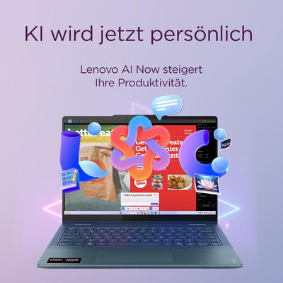 Lenovo Yoga 7 2-in-1 Laptop | Copilot+ | 14"WUXGA OLED | AMD Ryzen AI 7 | 16GB RAM | 512GB SSD | AMD Radeon 860M | Win11 | QWERTZ | Tidal Teal | 3 Monate Premium Care | inkl. Hülle Exklusiv bei Amazon