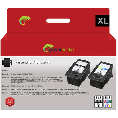 XL Tinten ersetzen Canon PG-545XL CL-546XL für Canon Pixma TS 3150 3350 3450 3451 TR 4550 4551 UVM.